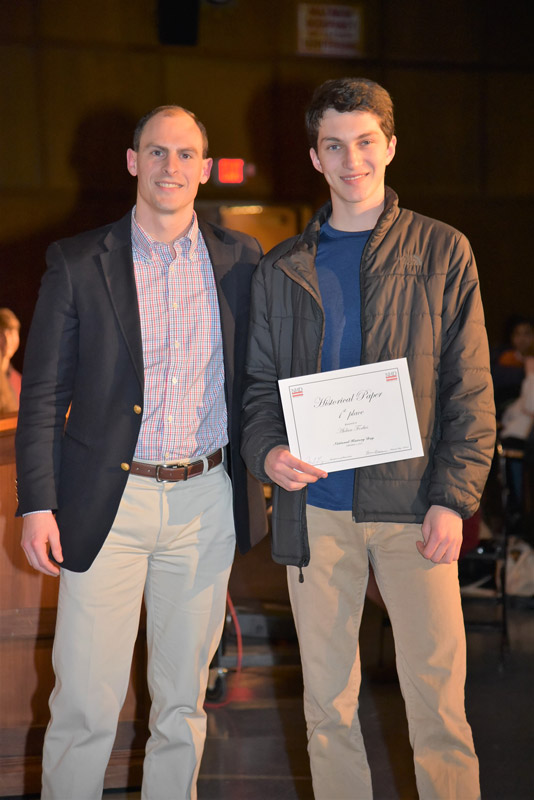 Aidan Forbes with teacher Kenneth Donovan