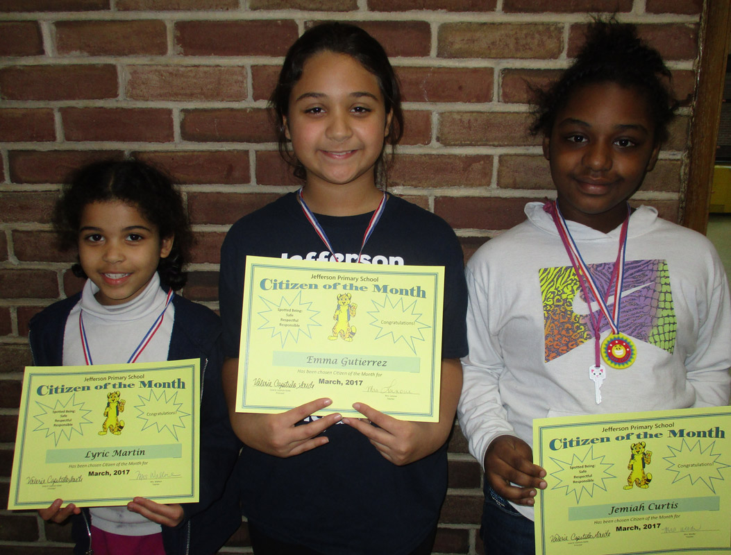 third grade Citizens of the Month 
