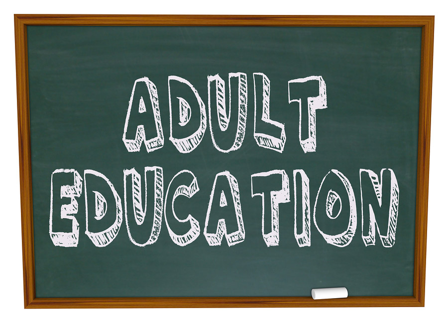 Adult Education sign