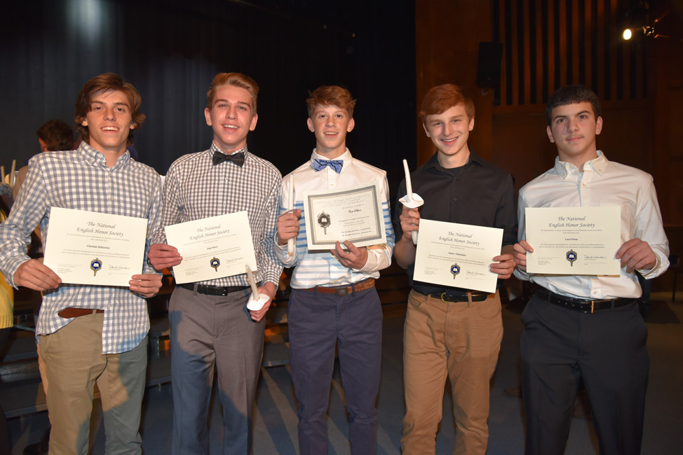 These new English Honor Society members were happy following the ceremony.