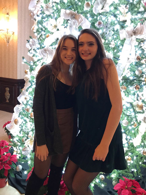 Huntington girls' volleyball post-season honorees Julia Rogan and Catherine Jamison.