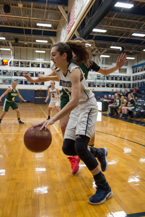 Senior Alexandra Heuwetter is one of Suffolk's best basketball players. (Darin Reed photo.)