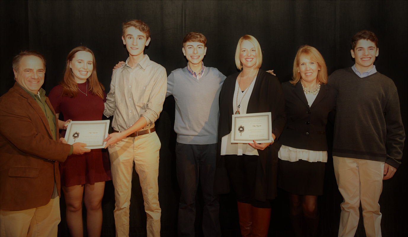 The English Honor Society executive board with High School faculty members. 