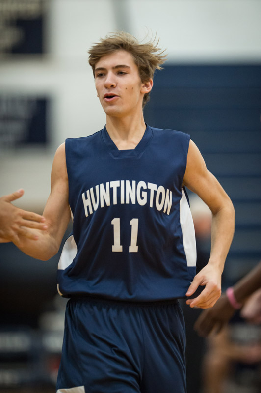 Senior Mike Abbondandelo is one of Huntington basketball's key players (Darin Reed photo.)