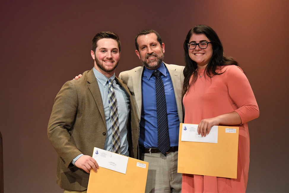 Supt. Jim Polansky with Nick Lanzisero and Allyson Arleo.