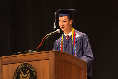 Class of 2017 valedictorian Steve Yeh