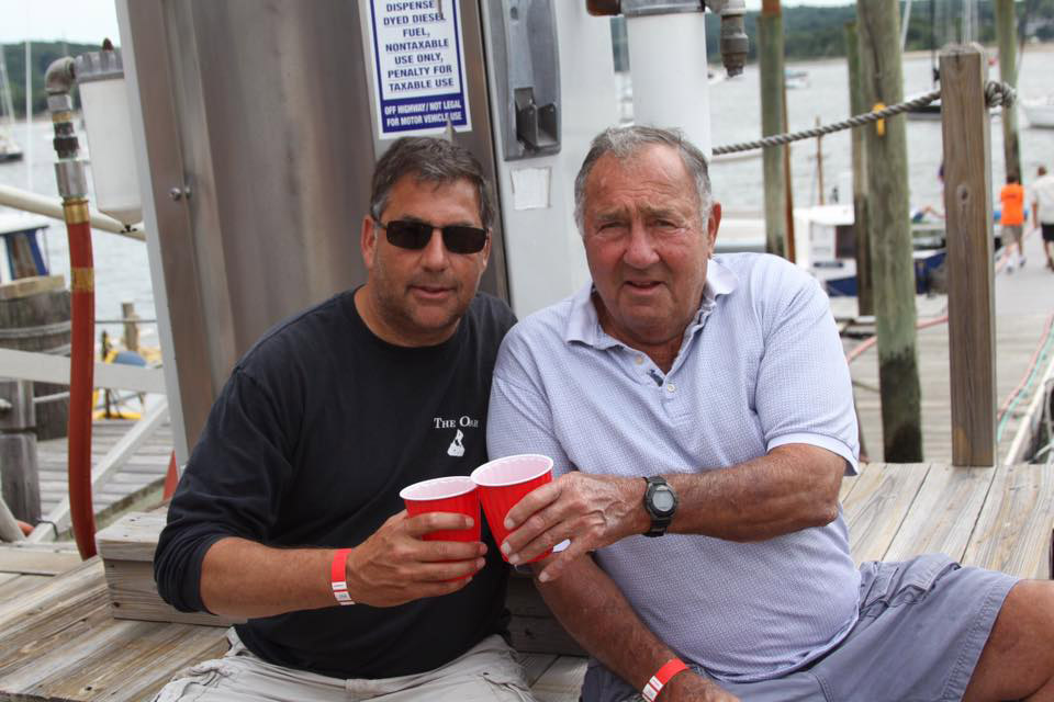 Aaron Littman with his son