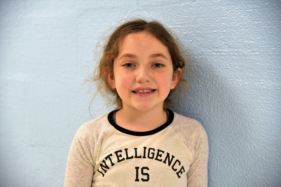 Washington Primary School third grader Caroline Giordano.
