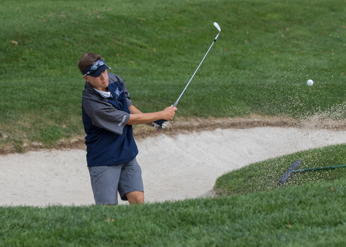 Tyler Gerbavsits blasts his way out of a bunker.