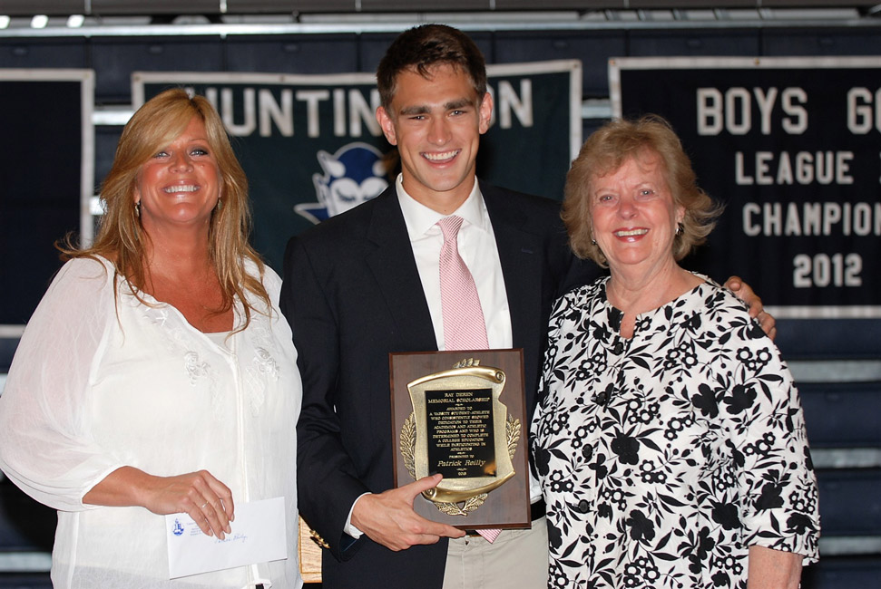 Patrick Reilly with Georgia McCarthy (left) and her mother, Carol Deren at the 2013 Blue Devil awards dinner.