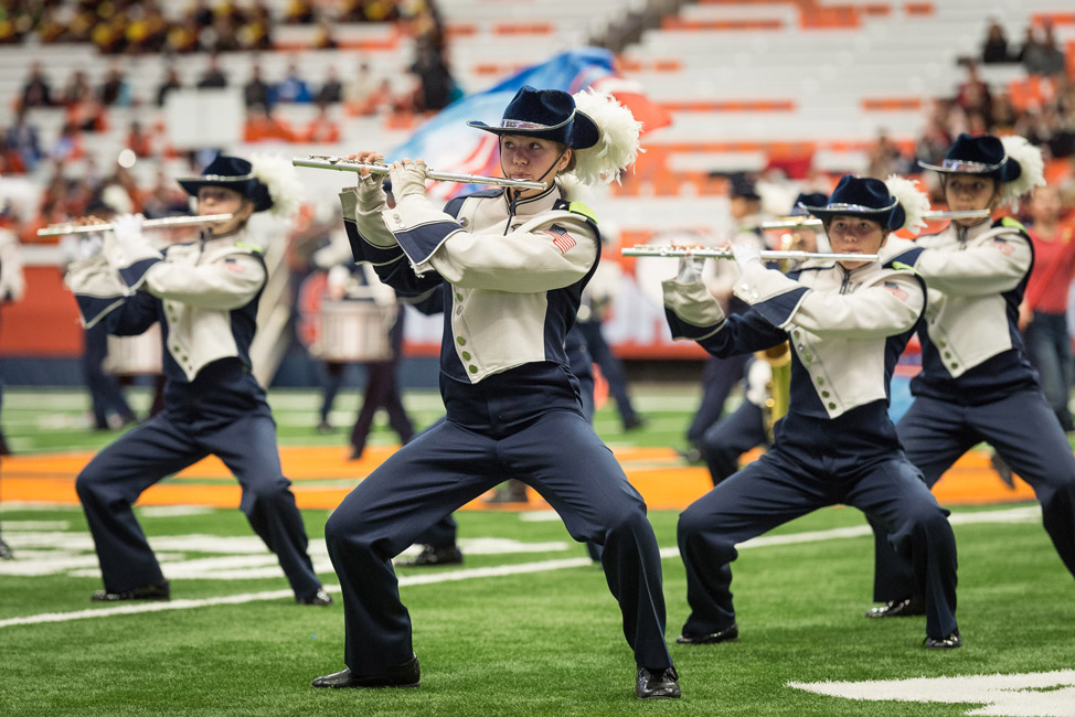 Blue Devil marching band performed a spectacular show