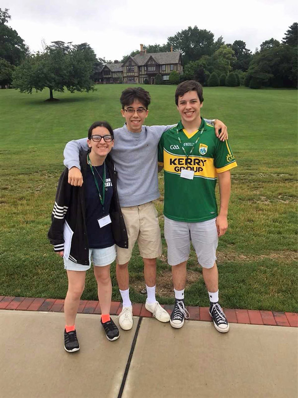 Jessica Pulizzotto, Tim Low and Aidan McCooey at LIU Post last summer.