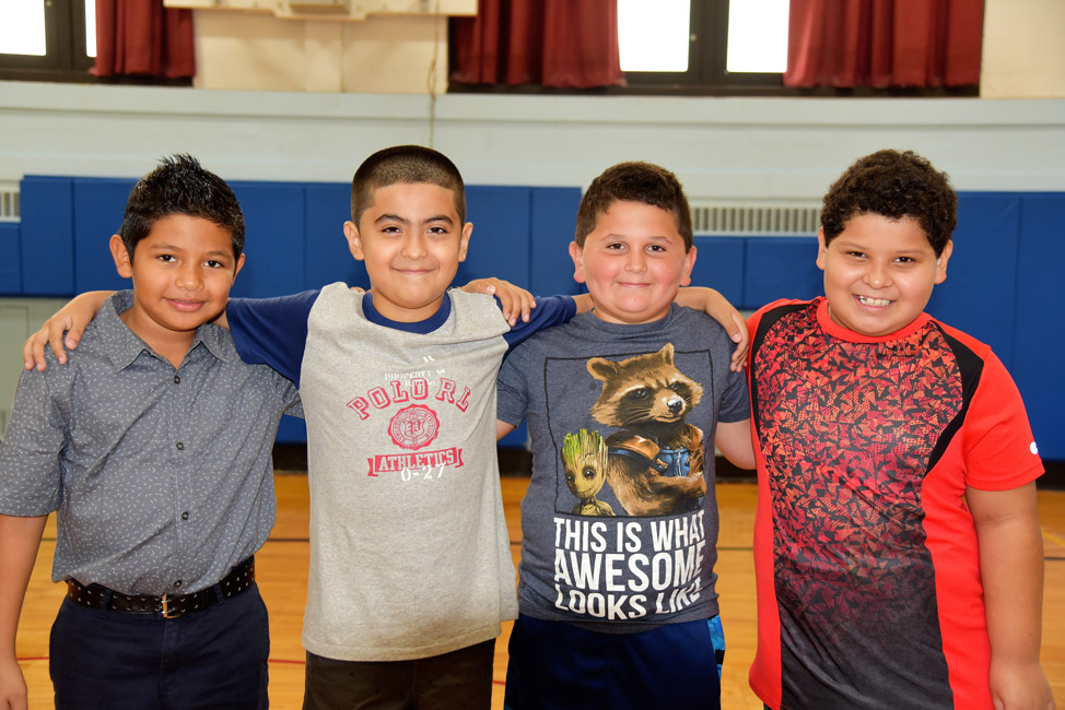 HUFSD Students pose for picture