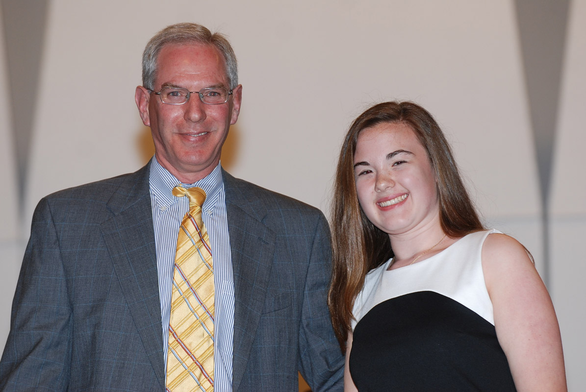 Rotary's Ford Spilsbury with Emily Coleman