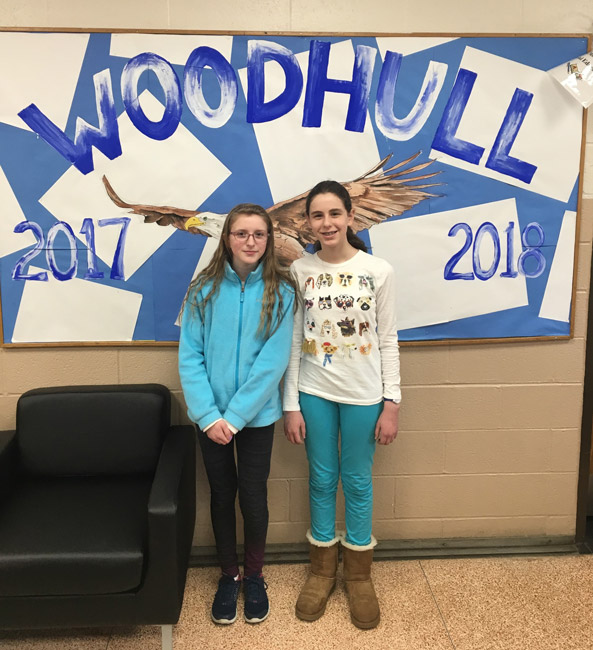 Woodhull School sixth graders Lily Tierney and Charlotte Gordon won PTA Reflections contest honors.