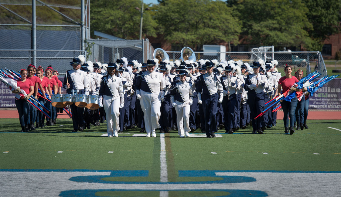 The Huntington Blue Devil marching band is reorganizing for next fall's competitive season.