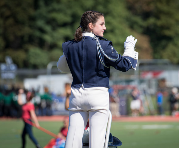 Katie Riley will be one of the band's drum majors. (Darin Reed photo.)