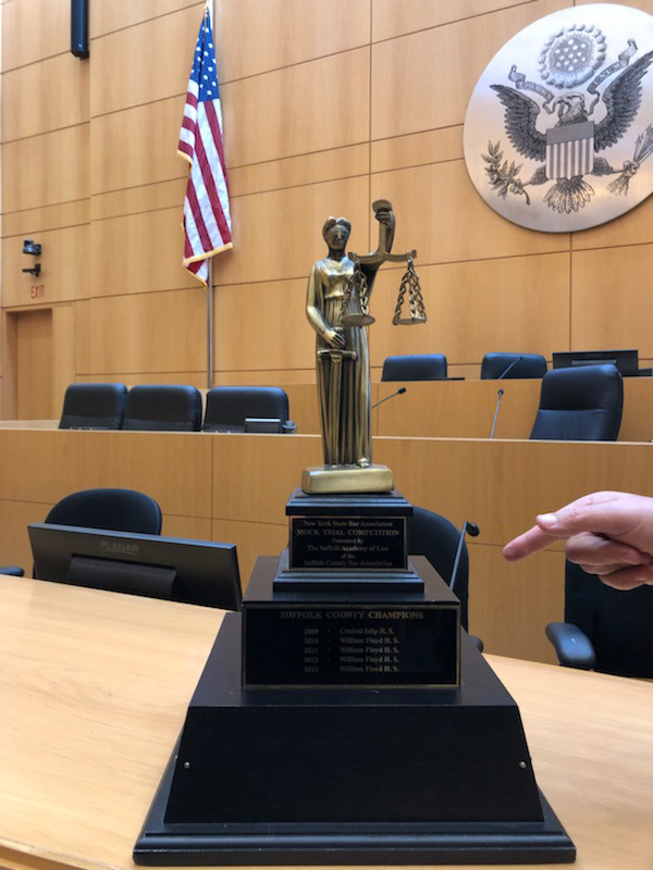 Huntington won the Suffolk mock trial championship..