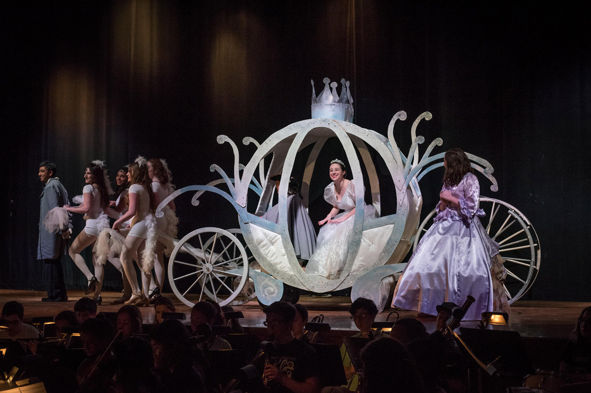 The Huntington stage crew contributed to the success of the drama club's spring musical. (Darin Reed photo. 