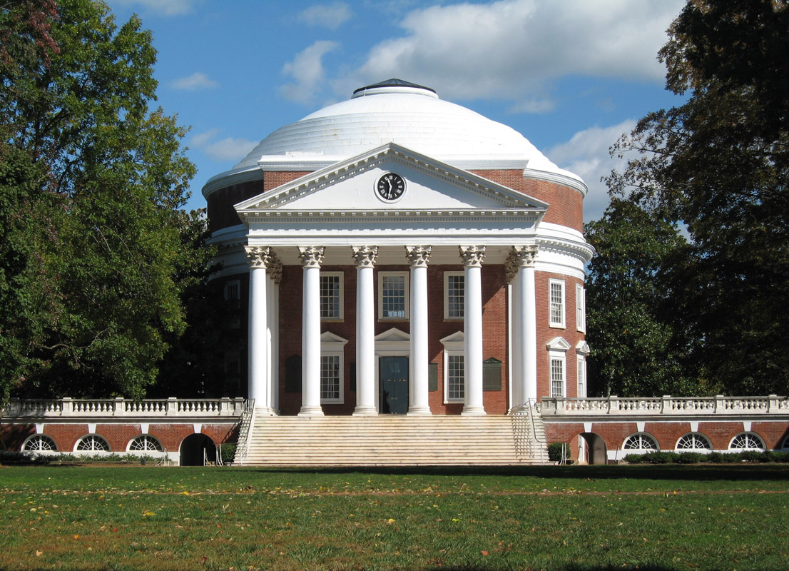 The University of Virginia Rotunda was originally conceived by President Thomas Jefferson.