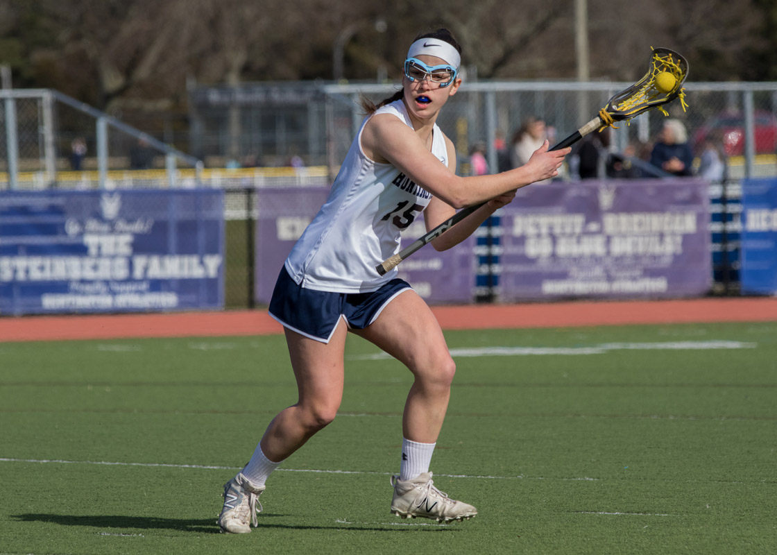 Senior Amber Stieve in action for Huntington. (Mike Connell photo.)