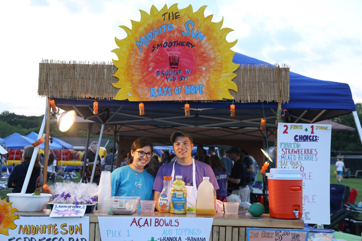 Bella McGinniss with good friend and fellow senior John Riley at Relay For Life.