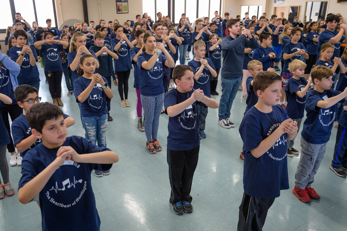  Band Fest participants were challenged during a march-off contest. (Darin Reed phot0.) 