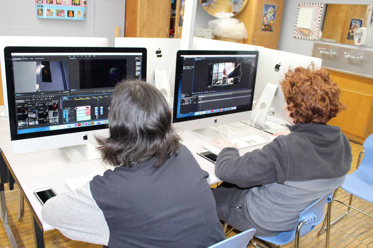 Jessica Pulizzotto (Shelter) and Nicholas Rowley (Safety First) edit their films.