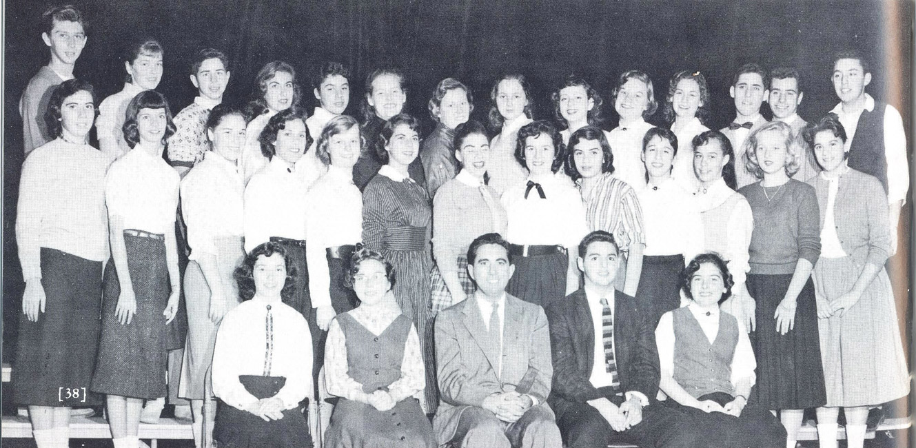 The Huntington High School drama club in 1958