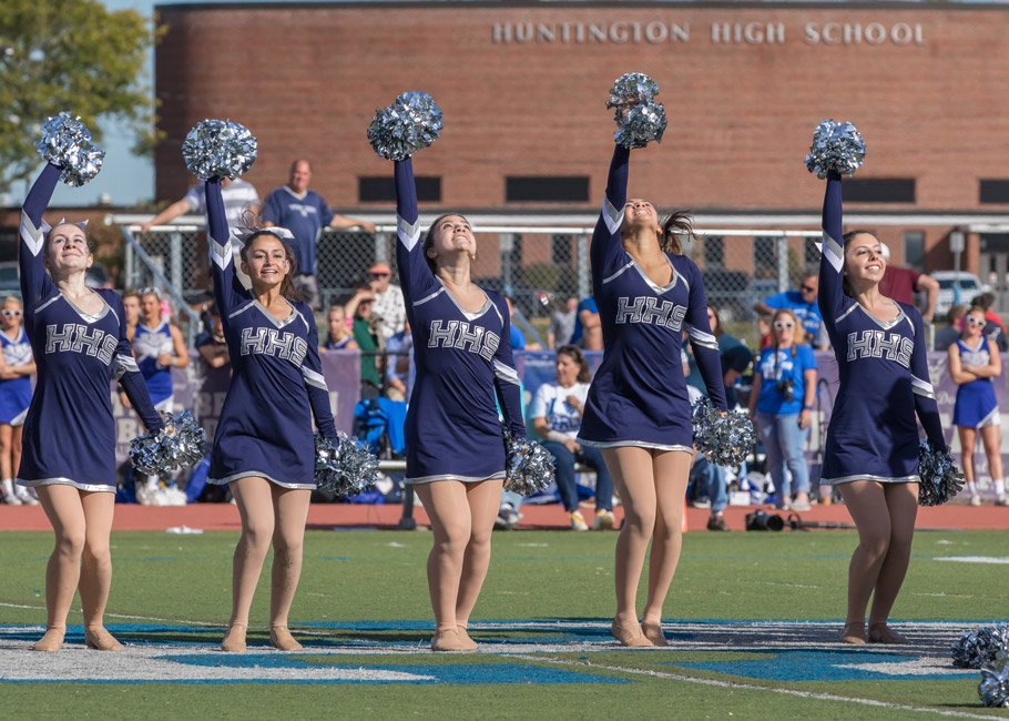 The Huntington Highsteppers have a glorious tradition at the high school. (Mike Connell photo.)