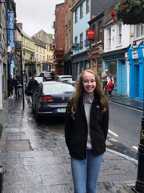 Huntington's Shannon Kehoe in Ireland earlier this summer.