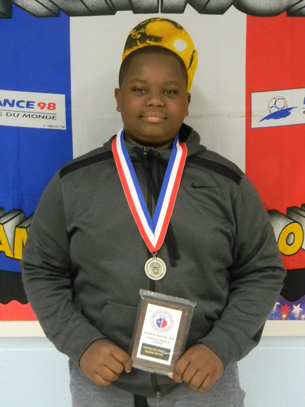 Le Grand Concours Silver Award recipient Dawin Preval.
