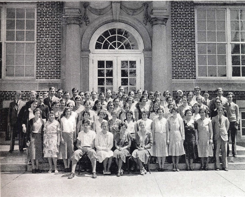 Huntington High School's drama club members in 1931.