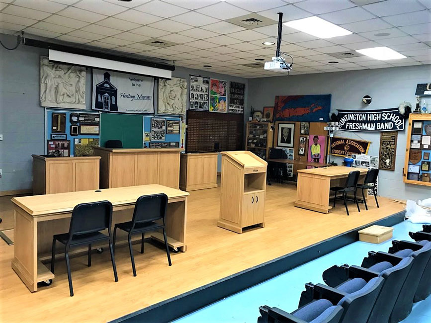 Huntington has a new mock trial courtroom in the School Heritage Museum.