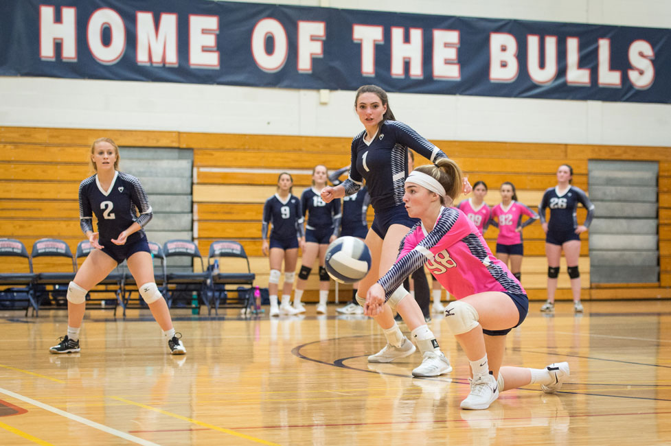 The Huntington girls' volleyball team is on the upswing after reaching the playoffs. (Darin Reed photo)