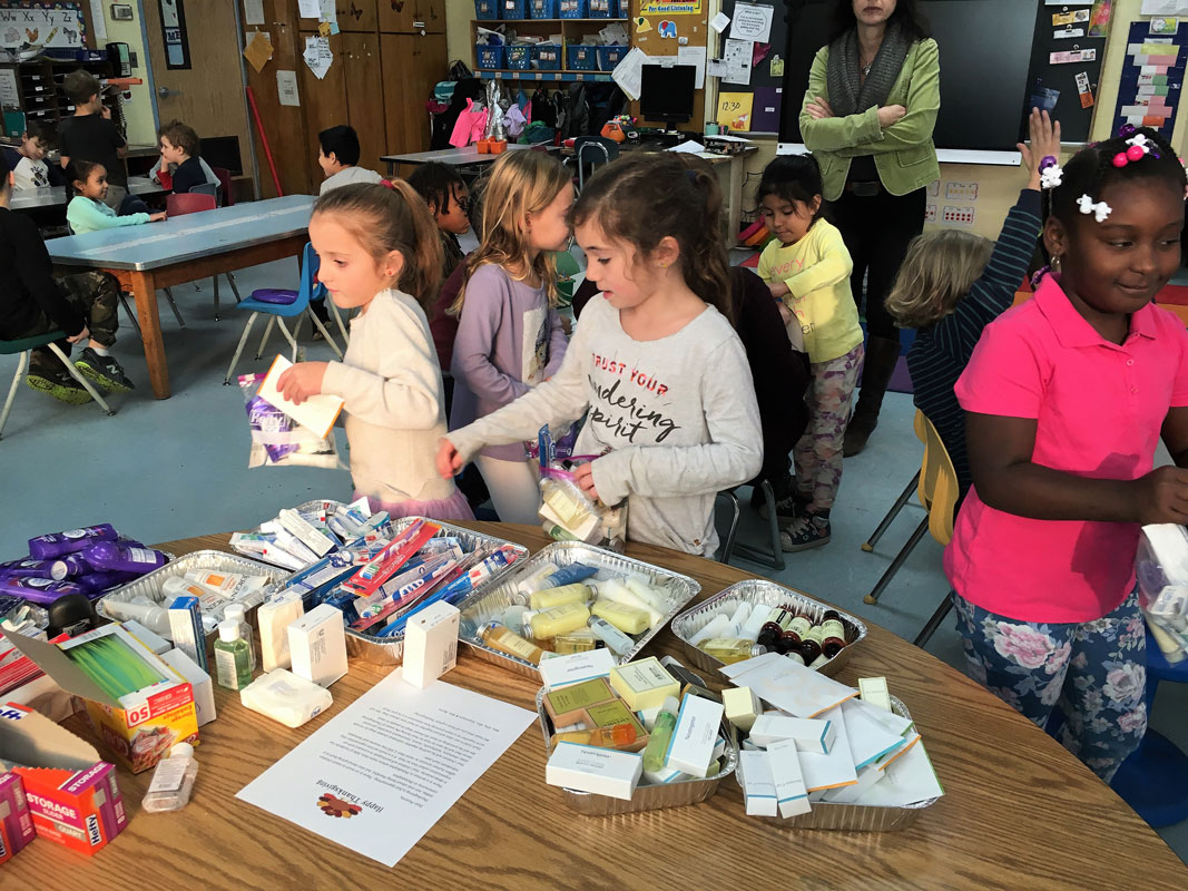 The Flower Hill first graders learned all sorts of valuable lessons during the initiative to help a needy community in Philadelphia. 