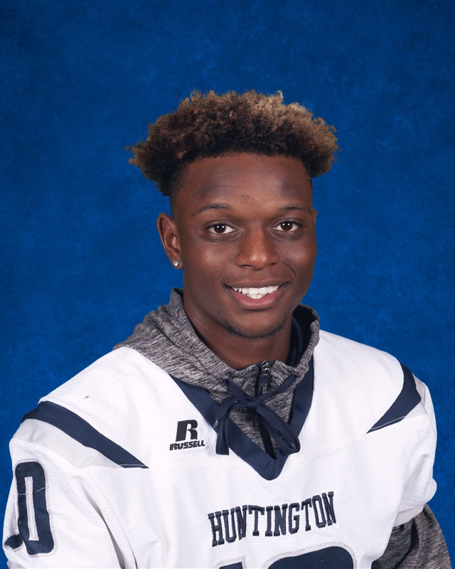 Junior Jaylen Bush is Huntington's top indoor track hurdler.