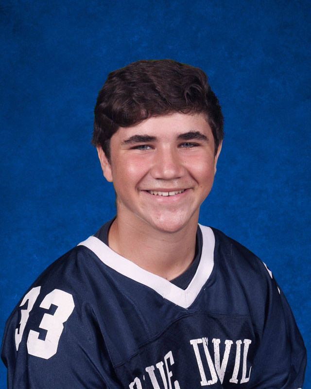 Freshman Lucas Petrizzi was a standout player for the Blue Devil JV football team.