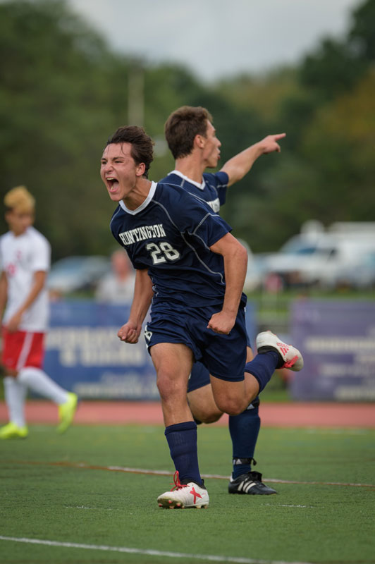 Luke Luckow has been on of Huntington's most enthusiastic players. (Darin Reed photo.)