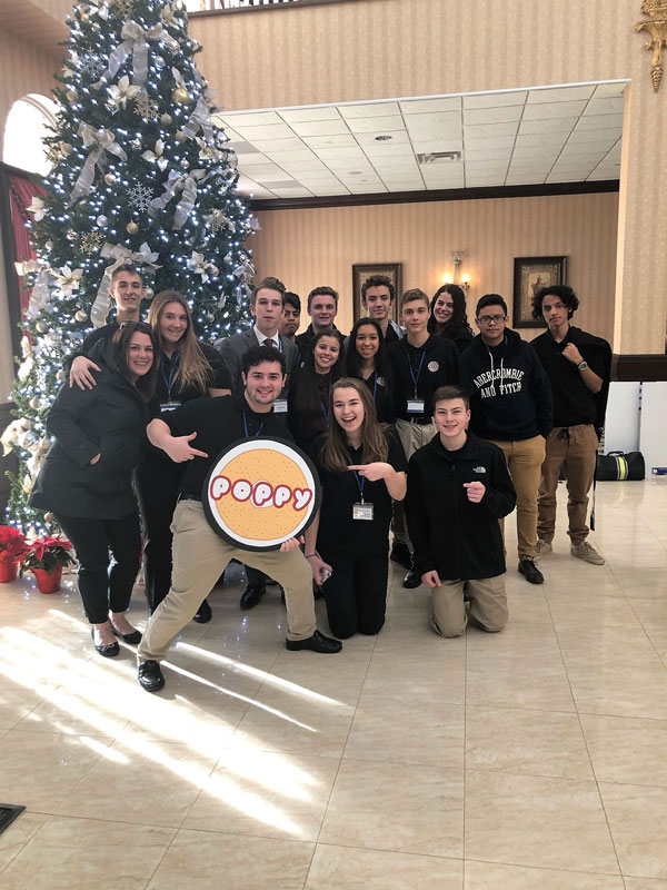 Huntington Virtual Enterprise course students participated in a networking luncheon in Wading River. 