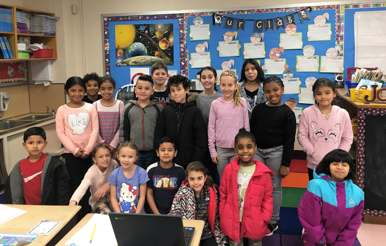 Third grade teacher Veronica Quinlan's students were named Flower Hill's Star Class Award recipient.