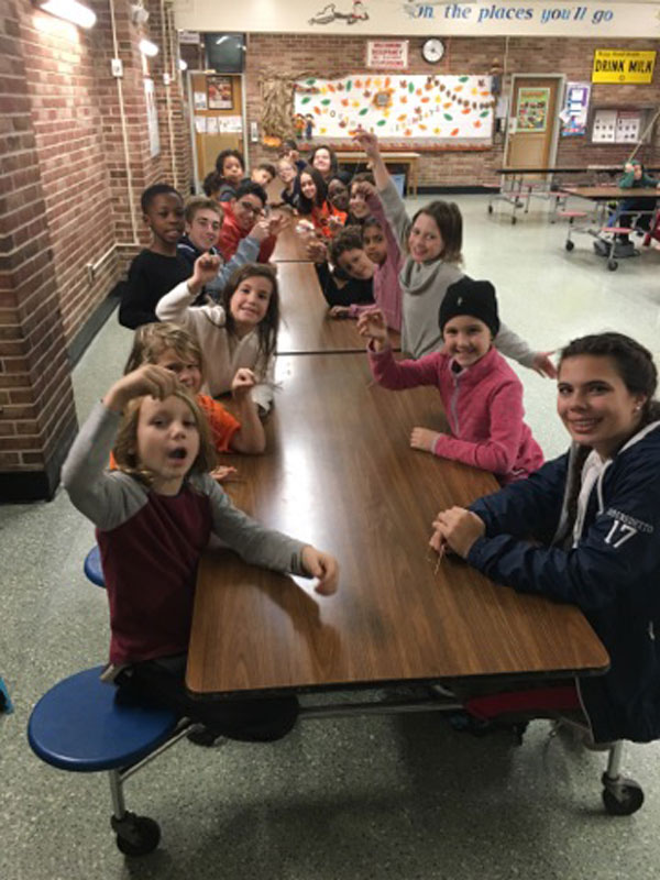 Huntington Interact Club members recently worked on a project with their Jefferson Primary School counterparts.