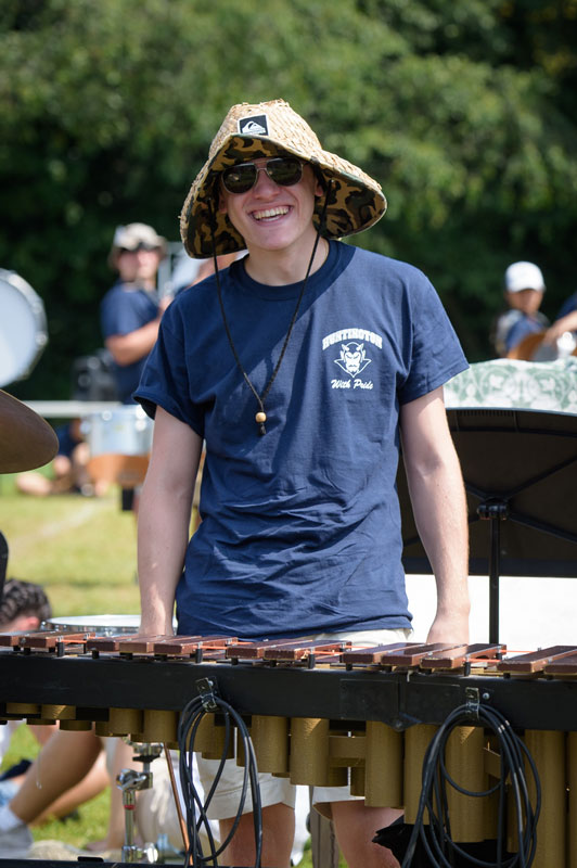 Chris Mavrogian is a longtime member of the marching band. (Darin Reed photo.)