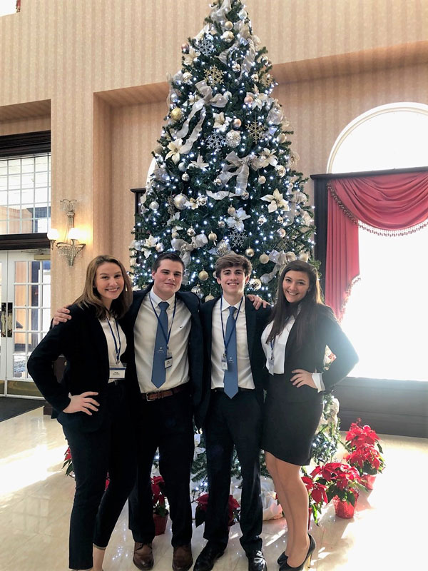 Huntington Virtual Enterprise course students participated in a networking luncheon in Wading River. 