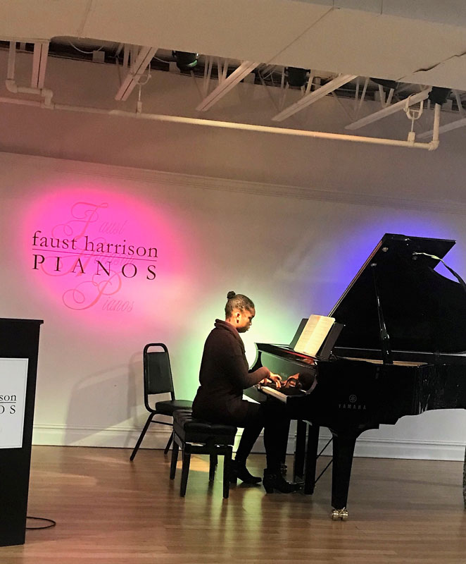 Senior Arielle Harvey can even play piano.