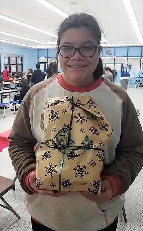 Finley students took care in selecting gifts and wrapping them for the Maryville residents.