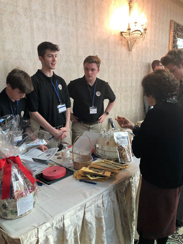 Huntington Virtual Enterprise course students participated in a networking luncheon in Wading River. 