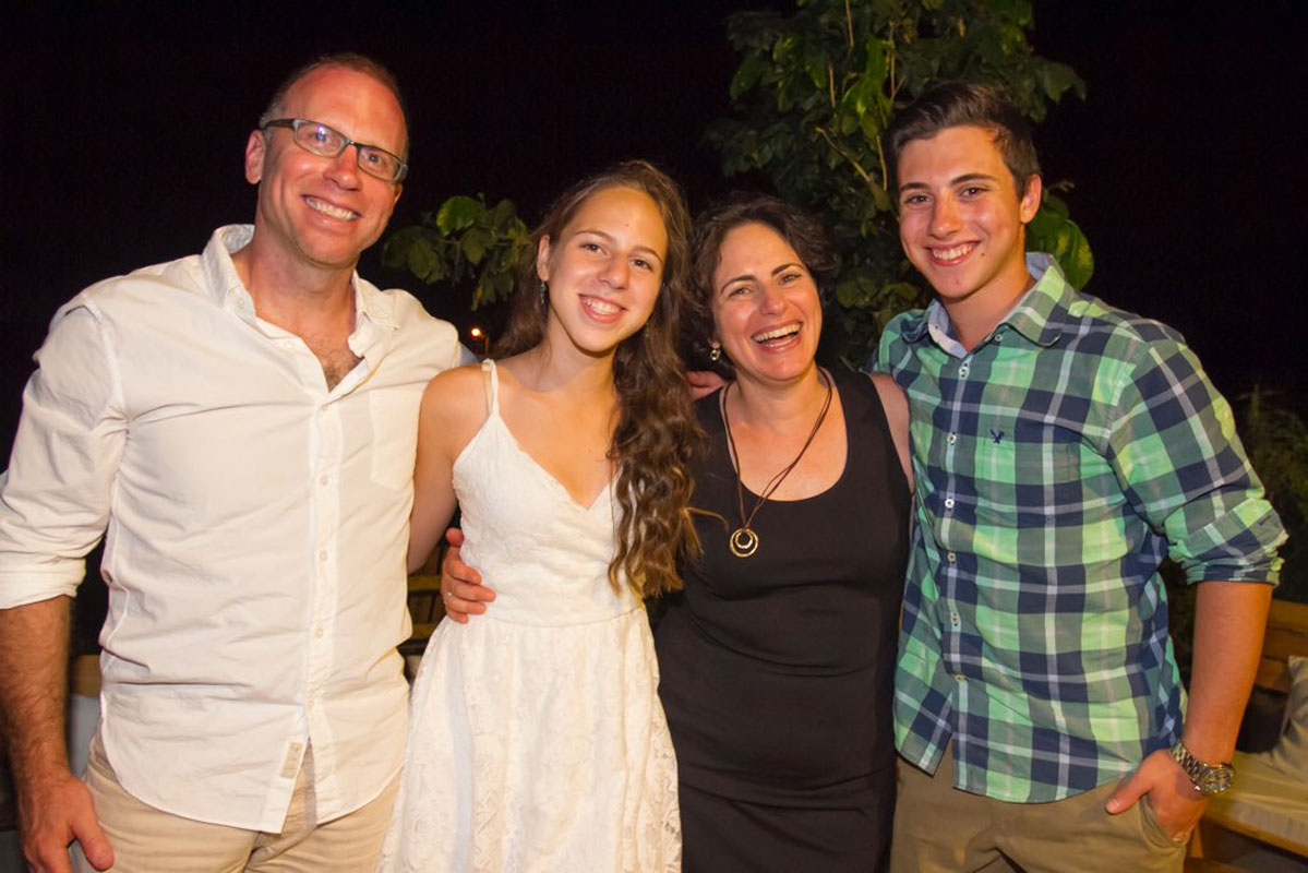 Lia Shechter (second from left) and her family.