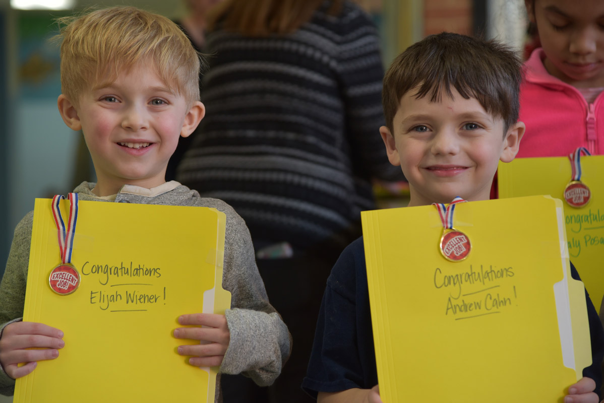 Washington School's Featured Artists included many happy youngsters.
