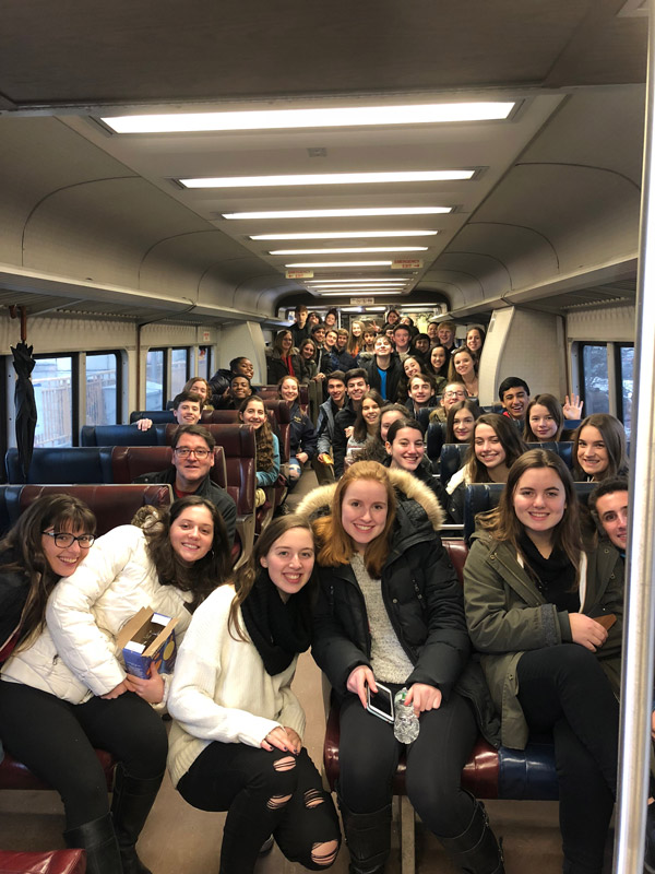 The Tri-M contingent rode the LIRR into Manhattan last week.